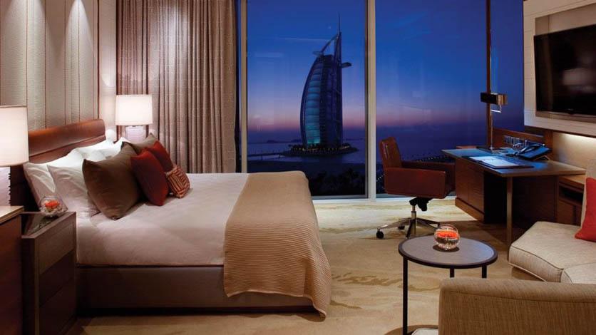 Room interior overlooking Burj Al Arab