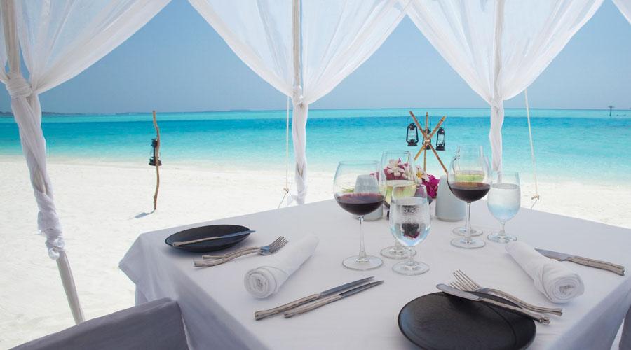 private dining on the beach