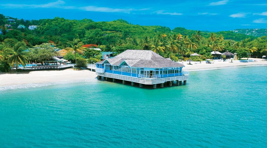 Aerial view of Kelly's Dockside Restaurant