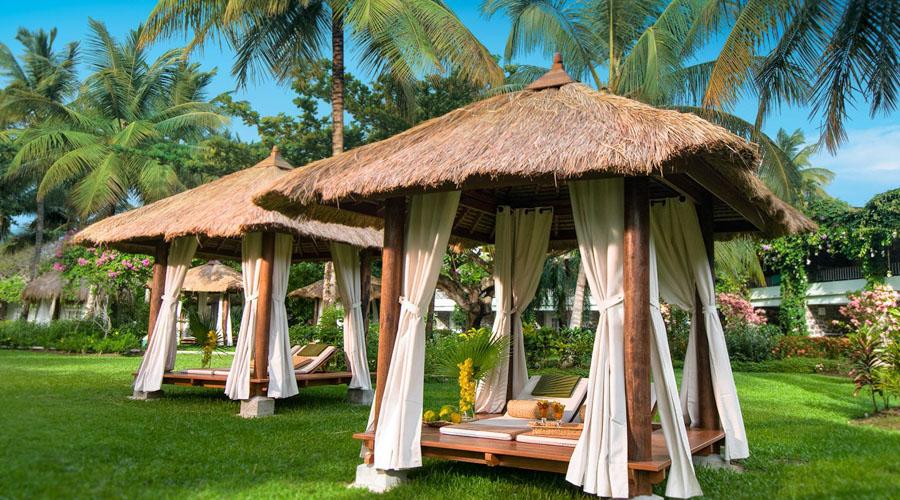 Thatched roof cabanas