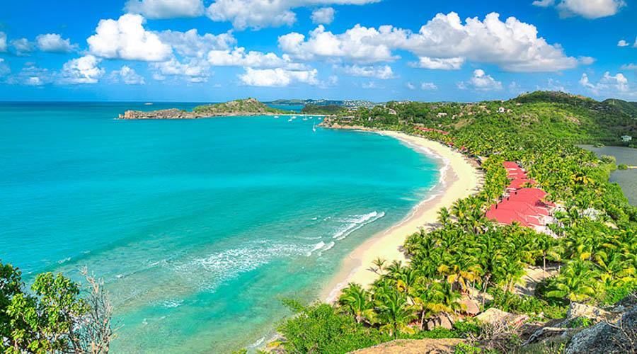 Aerial beach view