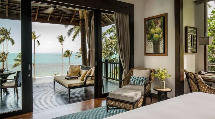 ocean view room with balcony