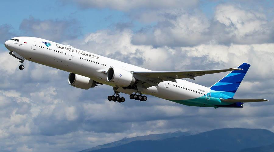 Garuda Indonesia Boeing 777 in flight