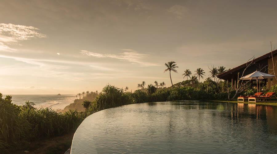 moon pool sunset