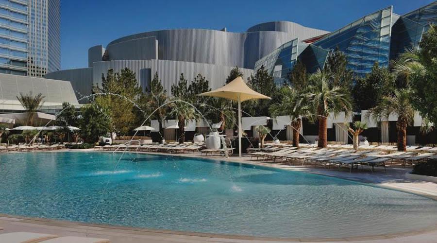aria resort pool view