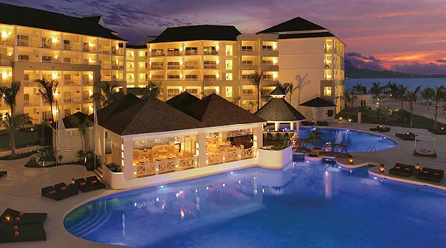 Night view of pool