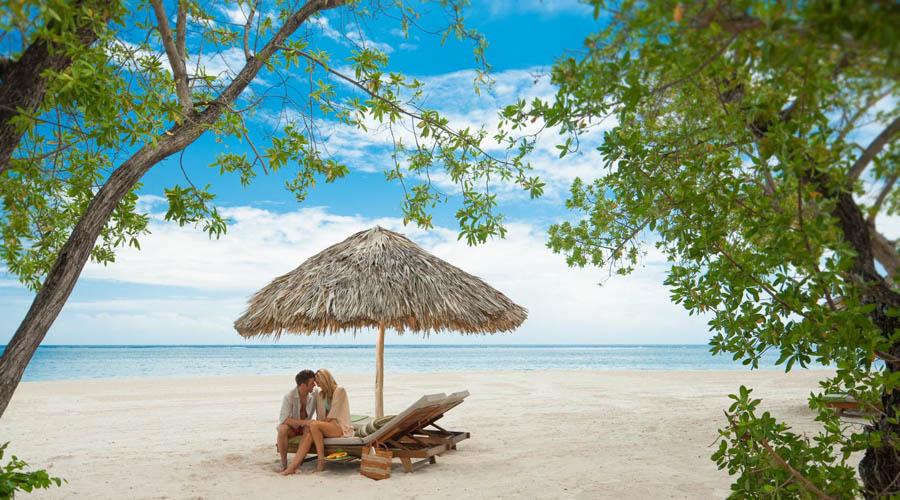 Sun loungers on the beach
