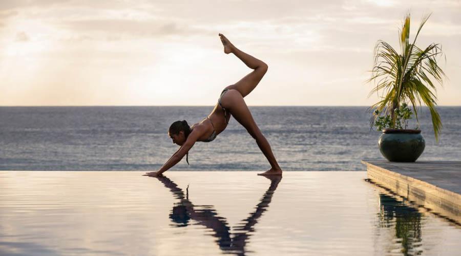 infinity pool yoga