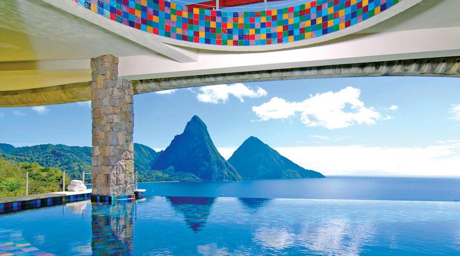 restaurant pool overlooking the mountains